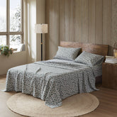 4 Pieces Full 100% Cotton Flannel Printed Sheet Set,Pine Branches