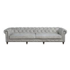 Ofer Vintage White Top Grain Leather Sofa