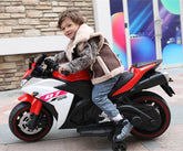 Electric motorcycle/ 12V Kids toys motorcycle/Kids electric car/electric ride on toys for 3 4 5 6 years Boys Girls with Training Wheels/manual throttle/ drive by hand/Lighting wheels