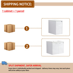 36" Bathroom Vanity With Resin Sink , 2-Soft Close Doors and 1-Side Cabinet, Float Mounting Design, Glossy White, Plywood(KD-Packing)