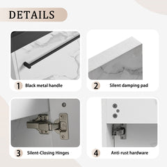 20'' Floating Wall-Mounted Bathroom Vanity with Resin Sink & Soft-Close Cabinet Door