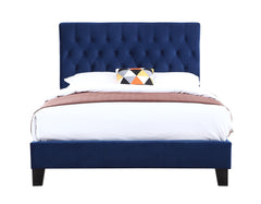 Blue Queen Upholstered Bed