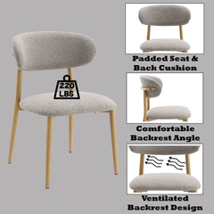 Kacey Gray Boucle Finish Side Chair (Set of 2)