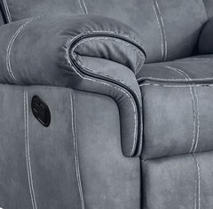 Zubaida Two Tone Gray Velvet Glider Recliner