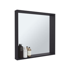 Dakota Medicine Cabinet with Mirror and Storage, Wall-Mounted Mordern Bathroom Organizer, Black
