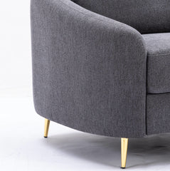 Yuina Gray Linen Chair