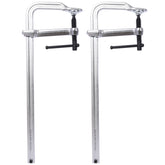 Bar Clamps Set, Drop Forged Steel Bar Clamps, Steel F Clamps for Welding, Woodworking, Metal working, DIY and Crafts,16 inch x 4-3/4 inch Throat,Pack of 2