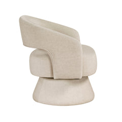 Modern Luxury Swivel Accent Chair 1pc Taupe Velvet Upholstery Solid Wood Stylish Home Furniture