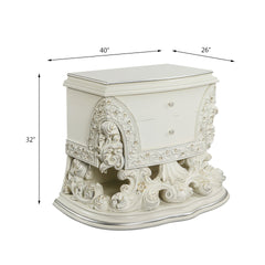 Adara Antique White Finish Nightstand