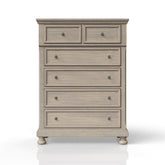Antique Gray 5 Drawer Chest