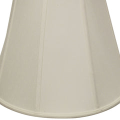 Deep Empire Softback Lampshade with Washer Fitter, White Natural Fabric Lampshade for Table Lamps, 9" Top x 18" Bottom x 13" Height