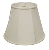 Deep Empire Softback Lampshade with Washer Fitter, White Natural Fabric Lampshade for Table Lamps, 9" Top x 18" Bottom x 13" Height
