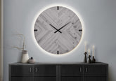 Clocks, 30" Round, Large Oversized, Wall Clock, Grey, Contemporary, Modern
