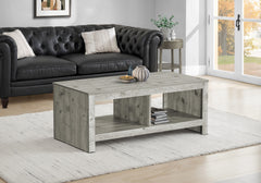 Coffee Table, 44"l, Cocktail, Rectangular, Living Room, Rustique Grey Laminate, Transitional