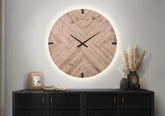 Clocks, 30" Round, Large Oversized, Wall Clock, Brown, Contemporary, Modern