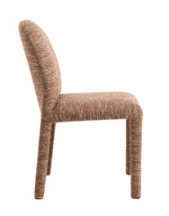 Lidi Brown Chenille Side Chair (Set of 2)