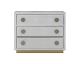 Anpu Silver Faux Crocodile Skin Finish Console Cabinet