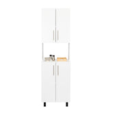 Perry Microwave Pantry, White