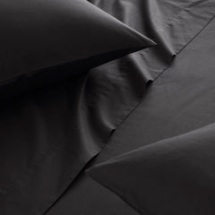 4-Piece King 100% Cotton Solid Sheet Set