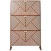 Outdoor & Indoor Privacy Screen Metal Privacy Screen 76" H×48" W, Freestanding Decorative Privacy Screen for Deck Balcony Patio, Privacy Fence Panels for Outside Lawn Garden PS101 RUSTY
