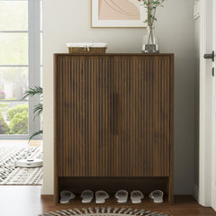 Shoe Storage Cabinet, Wooden Shoe Cabinet with Doors Modern Shoe Organizer with Adjustable Shelves,for Entryway, Hallway, Living Room