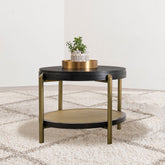 Benson Black Round End Table
