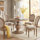 46" Round Pedestal Dining Table Reclaimed Walnut 46" Dia.