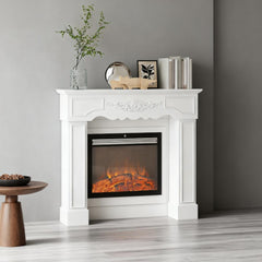 Fireplace Mantel, Freestanding Fireplace Surround with Leg for Electric Fireplaces