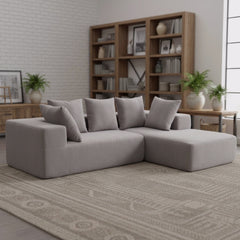 Modern Modular Compressed Sofa with Soft Cushions - Versatile Sectional for Living Room, Grey:YKX-33002-Grey