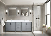 Dark Grey Double Bath Vanity 84 in. W x 22 in. D
