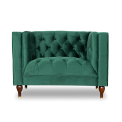 Evelyn Mid-Century Modern Tufted Back Velvet Lounge Chair