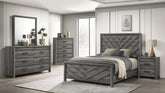 Denver Modern Style 5 Pc Twin Bedroom Set Made with Wood in Gray (NJ INVENTORY)