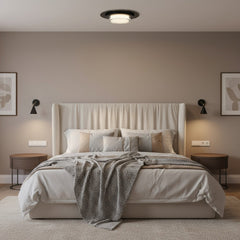 16 inch Square Black Integrated LED Flush Mount