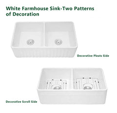 Farmhouse/Apron Front White Ceramic Kitchen Sink