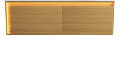 NYAH 48'' Wall-Mounted Cabinet with Two Drawers, NO Countertop and Basin, NO Faucet and Drain, Light Woodgrain Color