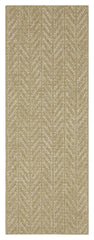 Earth GC_NTL1014 Jute/White 2 ft. 7 in. x 7 ft. 3 in. Indoor/Outdoor Area Rug