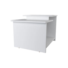 White Coffee Table with Open Storage