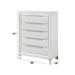 Tarian Pearl White Finish Chest