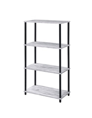 Nypho Antique White & Black Finish Bookshelf