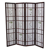 70" Tall 4-Panel Screen / Room Divider "Shoji", Cherry