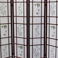 70" Tall 4-Panel Screen / Room Divider "Shoji", Cherry