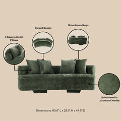 Sofa in Olive Green