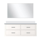 White Single Bath Vanity 48 in. W x 22 in. D, Cultured Marble Countertop and 43 in. Mirror