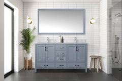 Dark Grey Double Bath Vanity 60 in. W x 22 in. D