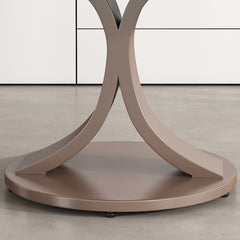 53" Round Dining Table, Scratch & Heat Resistant Sintered Stone Tabletop for Dining Room & Kitchen(Table Only)
