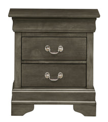 Elegant Gray Traditional Nightstand