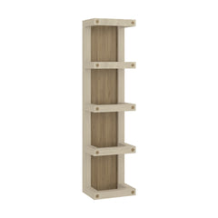 Arlington 5-Tier Wall Towel Rack, Vertical Storage Organizer for Bathroom Towels and Accessories, Natural Oak