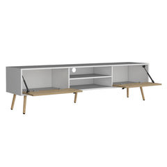 Tv Stand A Magness, Living Room, White / Macadamia