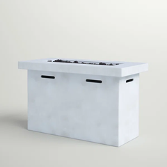 25" H x 42" W Fiber Reinforced Concrete Propane Outdoor Fire Pit Table