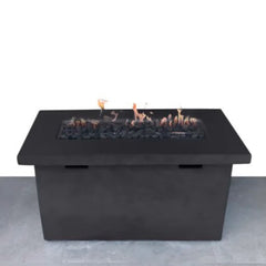 25" H x 42" W Fiber Reinforced Concrete Propane Outdoor Fire Pit Table